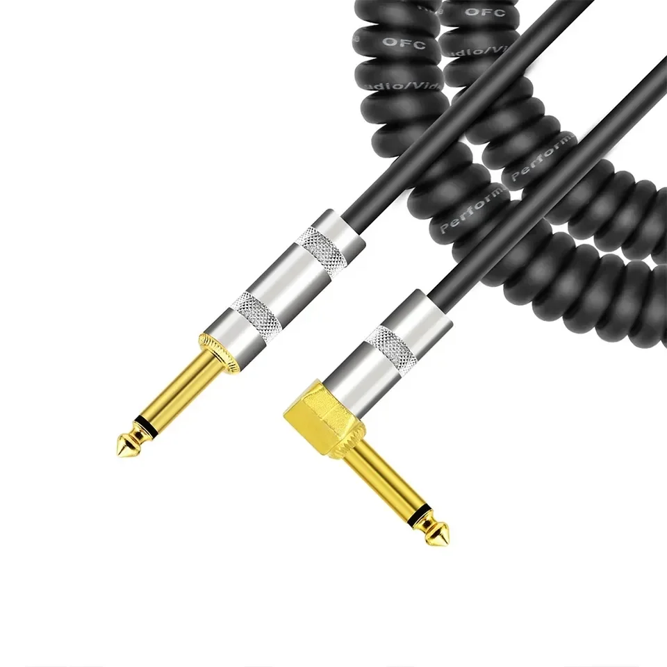 Oxygen-need copper shielded wire assembly alloy head 6.35 tuner musical instrument cable guitar cable