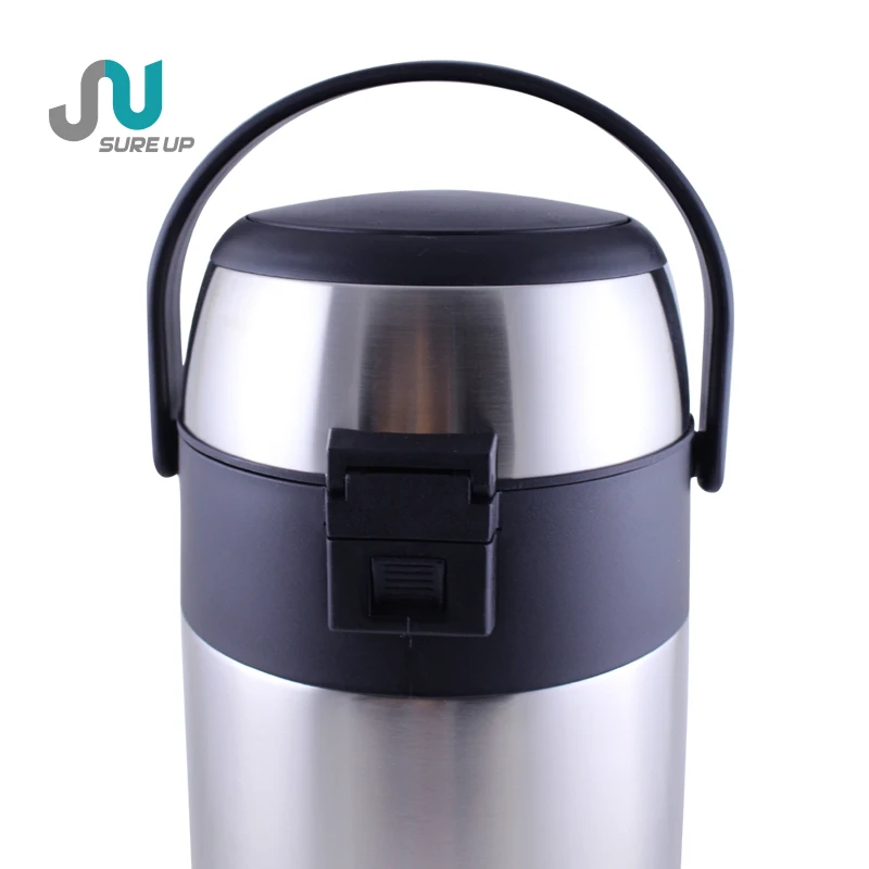 Nice One Promotional Black Coffee Dispenser Insulated Thermos 2.5L3.0L3.5L4.0L5.0L Pump Pot Vacuum Bottle Stainless Steel Carafe