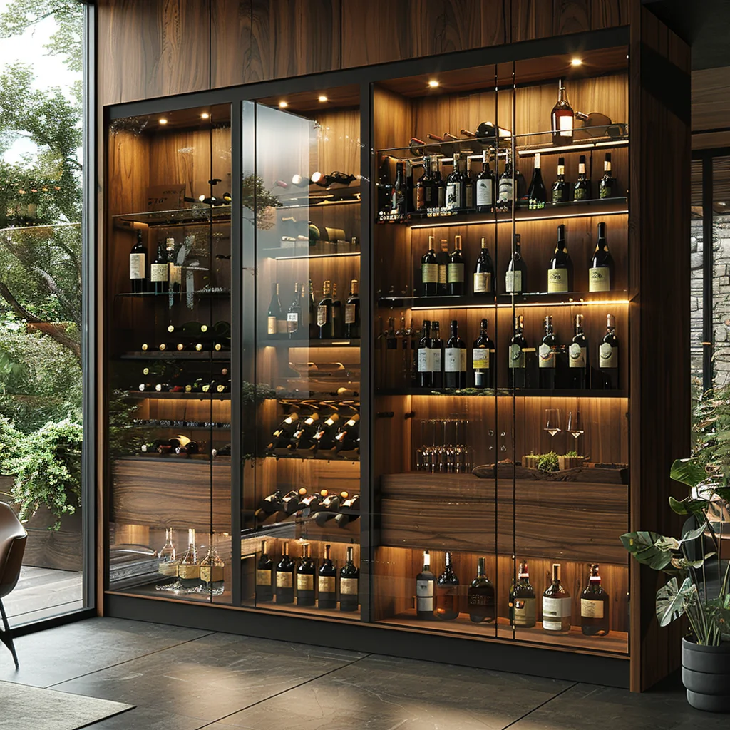 Customized Modern Wine Collection Display Cabinet Wooden Series Cabinet Products