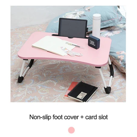 Портативный складной стол из МДФ для ноутбука деревянный компьютерный на кровати