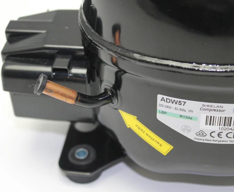 ADW57 refrigeration compressor  220-240v R134A 1/5HP for fridge