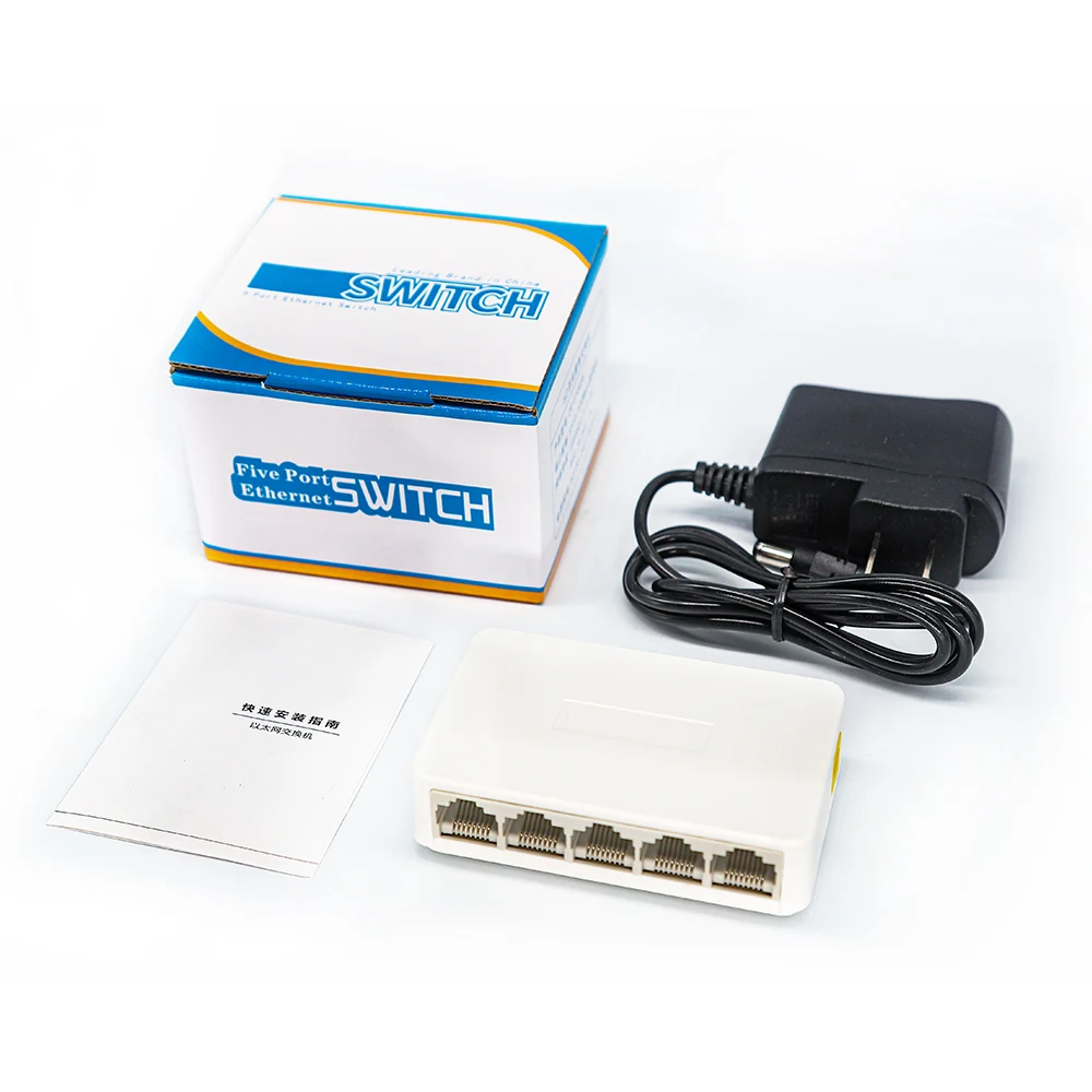 OEM 5/8/16/24 port 100Mbps Ethernet switch plastic shell  plug and play lossless transmission stable performance