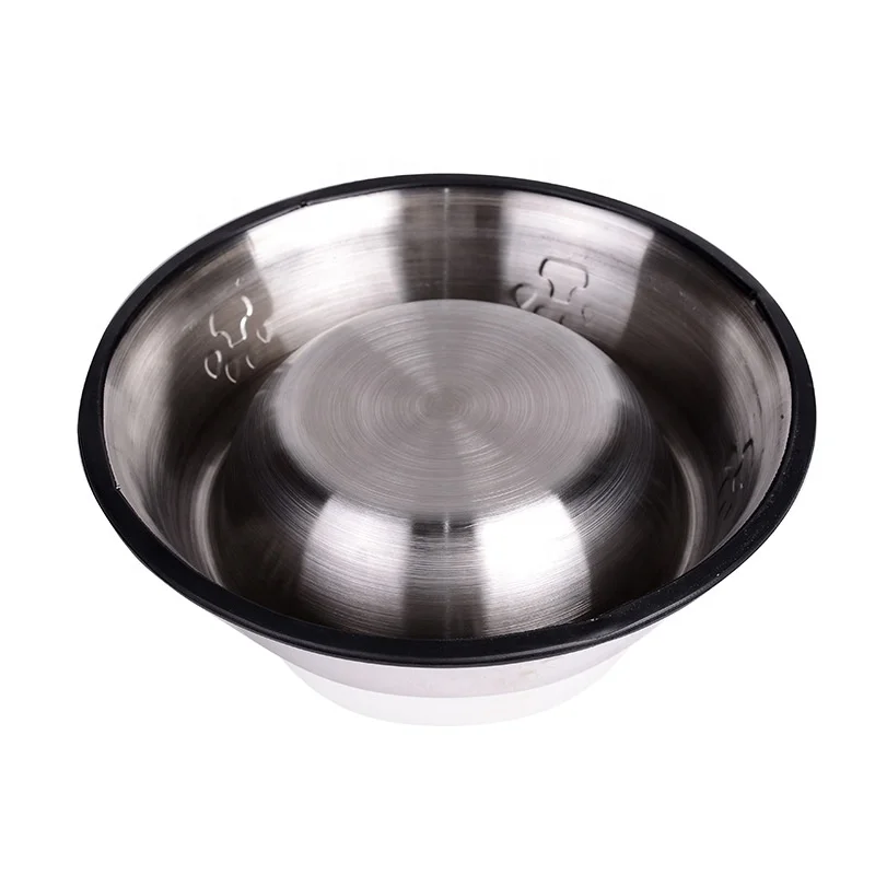 
Kingtale Small Medium Large Pet Feeder Bowl Stainless Steel Dog Food Bowl With Rubber Base 