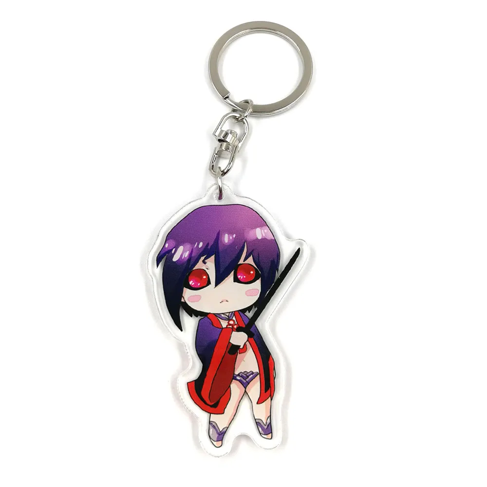 Custom Transparent Laser Cutting Anime Character Acrylic Plastic Keychain Charms