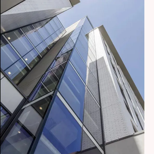 Glass Curtain Wall Facade System with Aluminum Stick Frame Exterior Application for Glazing and Aluminium Curtain Wall
