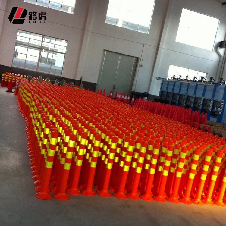 70mm Reflective Flexible Road Traffic Marker Post Plastic Eva Delineator Warning Post