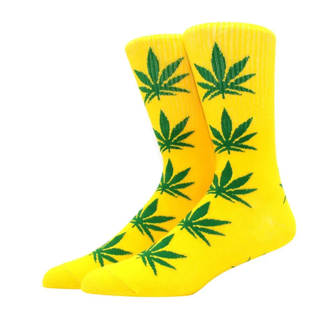 Whale Professional Skateboard Socks Weed Leaf Socks Casual Colorful  Fun Tie Dye Maple Socks in Stock