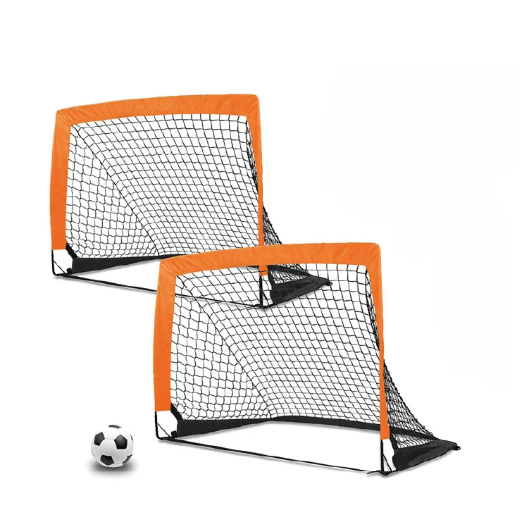 Folding portable collapsable multisize soccer goal for kids mini small football practice nets backyard pop up soccer goal