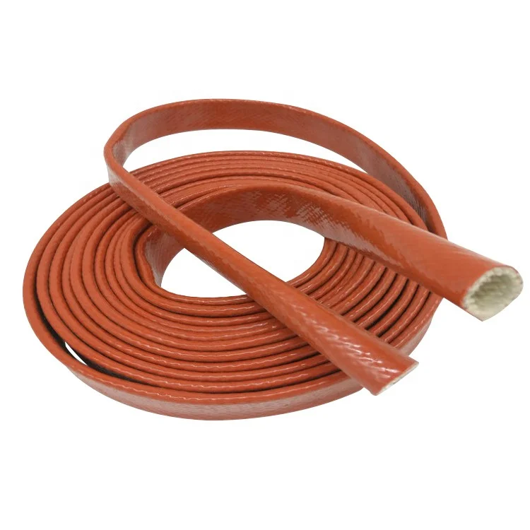 Heat Resistant Silicone Coated Fiberglass Heat Isolation Fire Resistance Fire Sleeve