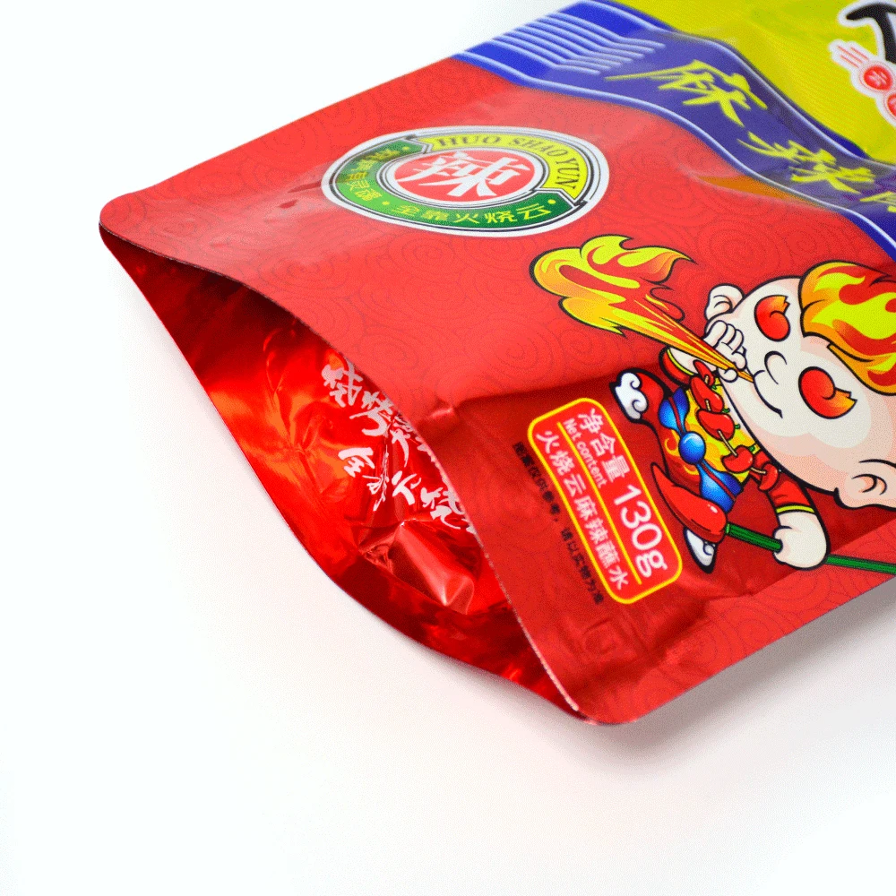 Wholesale 130g Food Bag with Spout Foil Reusable Bag with Logo Aluminum PE Condiment Sauce Nozzle Food Grade Stand Up Pouch