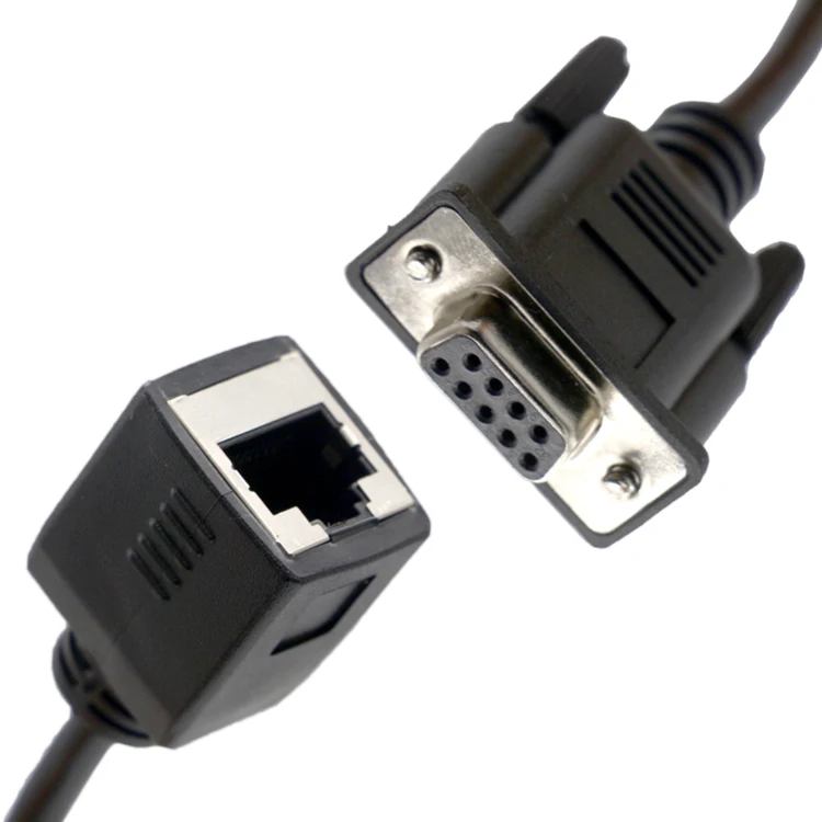 Custom 1M 3M Cat5 Cat 6 Cat7 DB9 Женский RS232 последовательный к RJ45 гнездовой кабель