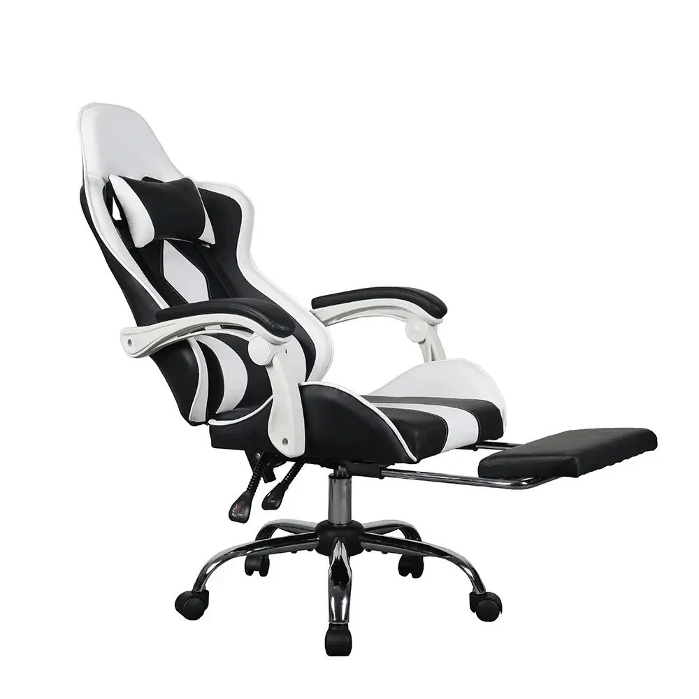 2024 High Quality PC Racing Gaming Chair Ergonomic Reclining Leather with Footrest Massage Gaming Chair