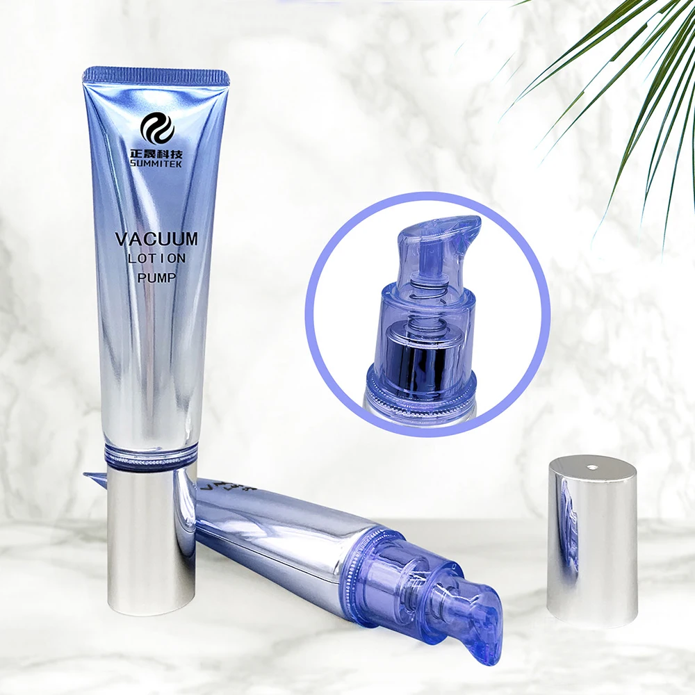 cosmetics 1oz vacuum Body Lotion Bioplastic Cosmetic Plastic Airless Pump squeeze Tubes