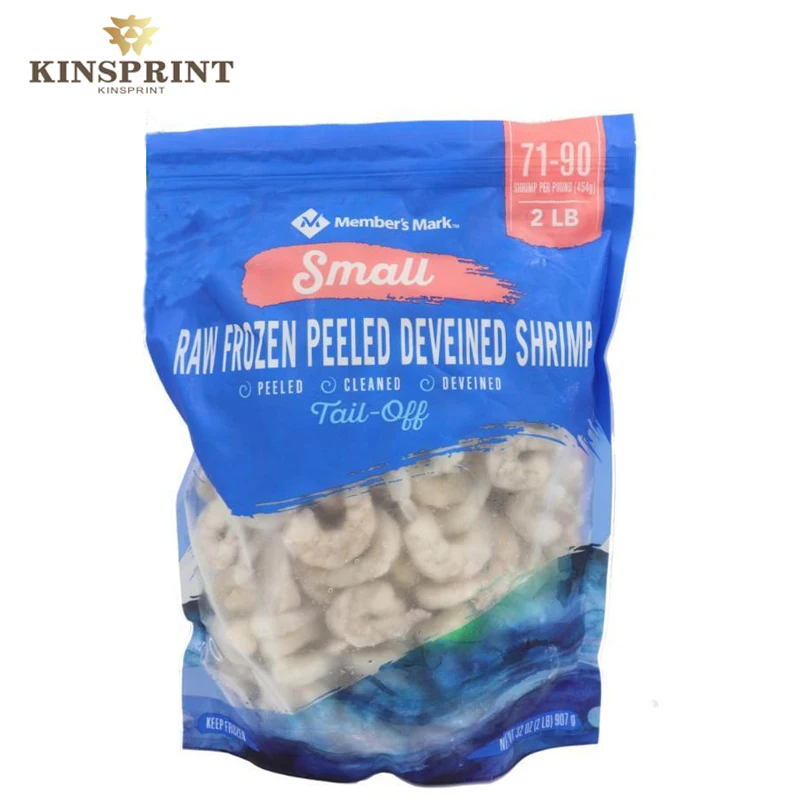 Food Grade Customized Printing Vacuum Storage Frozen Packing Seafood Packaging Bag For Fish Fillet Salted Meat