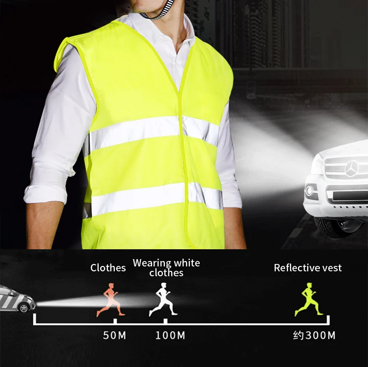 VCANFASHION customizable logo outdoor worker night safety construction high quality reflective vest
