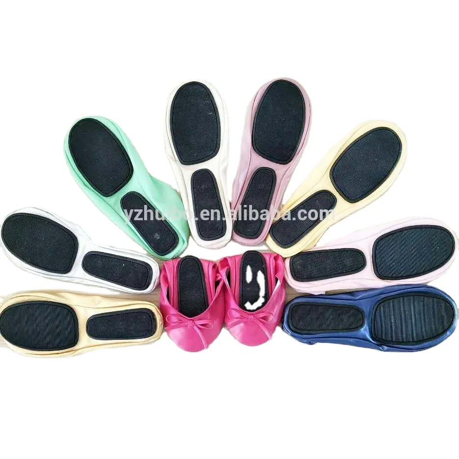 women colorful ballet flat foldable shoes two piece thick of outsole shoes