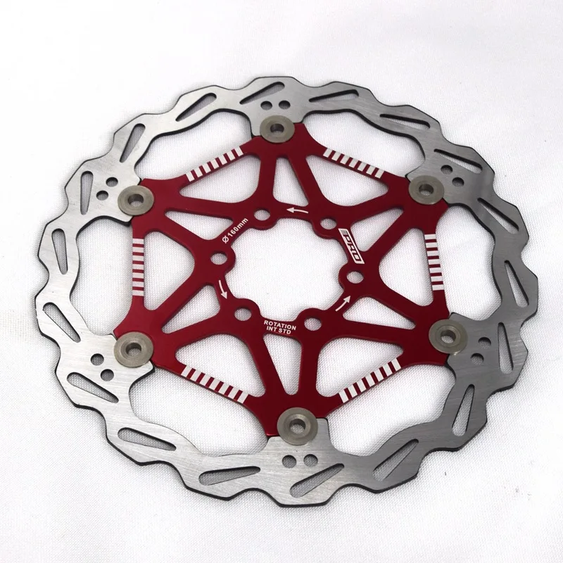 Mountain Bike Bicycle Floating Disc Bicycle Brake Disc Bracket Material Is Steel and Aluminum Alloy Size 160/180/203mm OEM 1.8mm