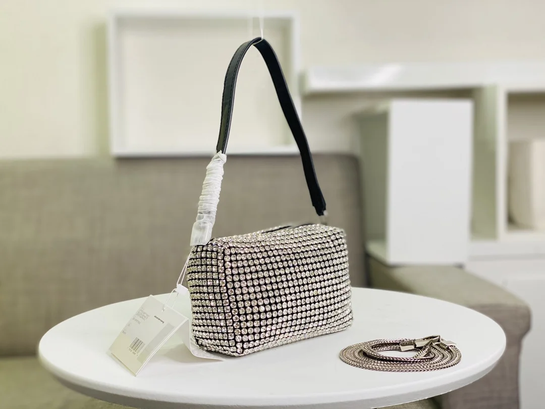 New fashion style cheap price diamond bags top quality small ladies luxury diamond handbags