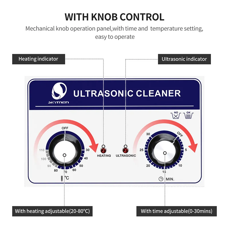 Ultra sonic bath cleaner with timer & heater spare parts cleaning 3.2L JP-020