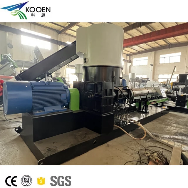 Automatic PP PE pellet making machine waste plastic recycling pelletizing line plastic granulating machine