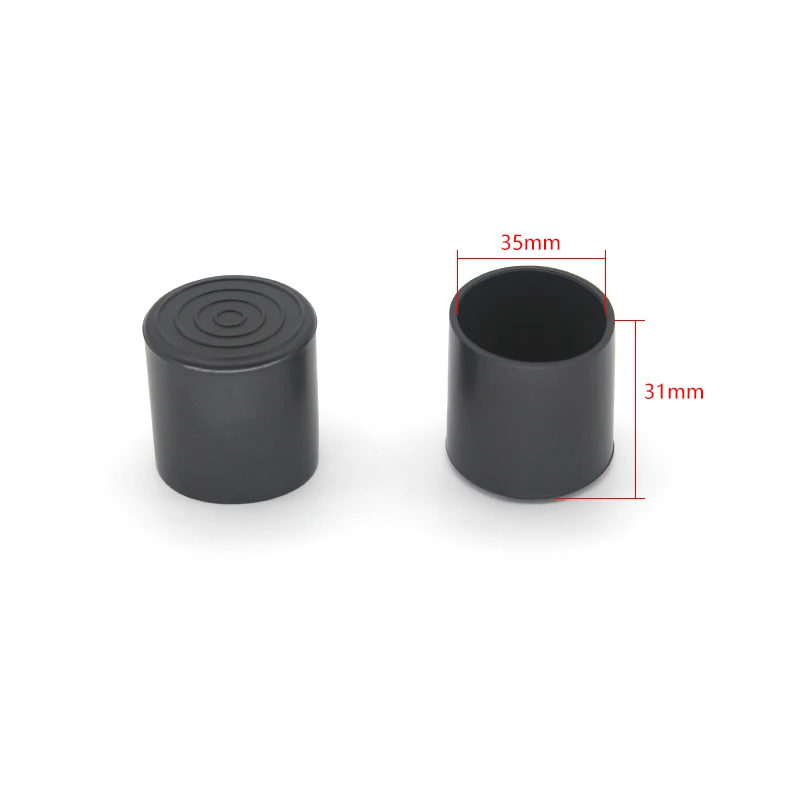 Plastic 8mm 20mm 30mm 50mm Round Square Rectangular PVC Pipe Fitting End Caps For Steel Tube