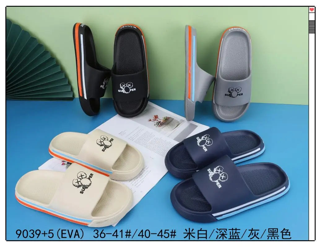 Customizable Printing sizes rubber slippers waterproof comfortable Anti-slip