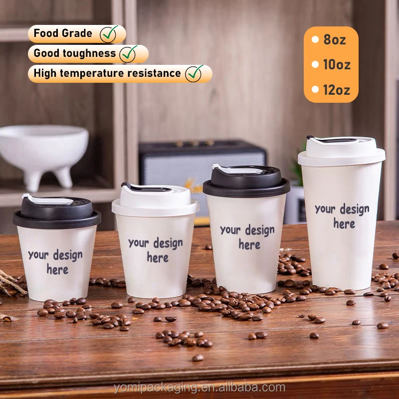 Factory Custom Double Wall 4 oz 8oz Coffee Tea Cup Ice Cream White Paper Cup with Lid