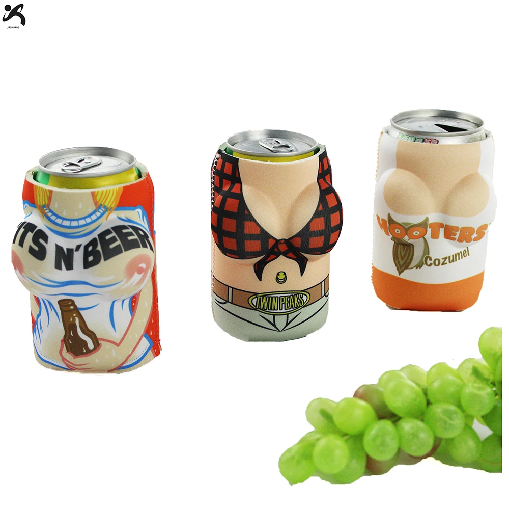 sublimation blank cooler ring bags wedding party insulated drink pu leather neoprene ultra slim line beer can cooler sleeve