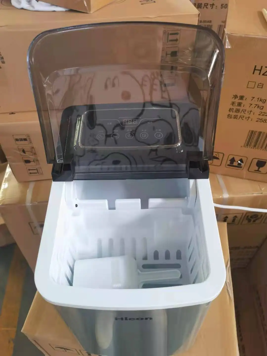 Smart touch screen Panel Portablesmall ice maker machine countertop home 220V/50Hz bullet ice maker machine