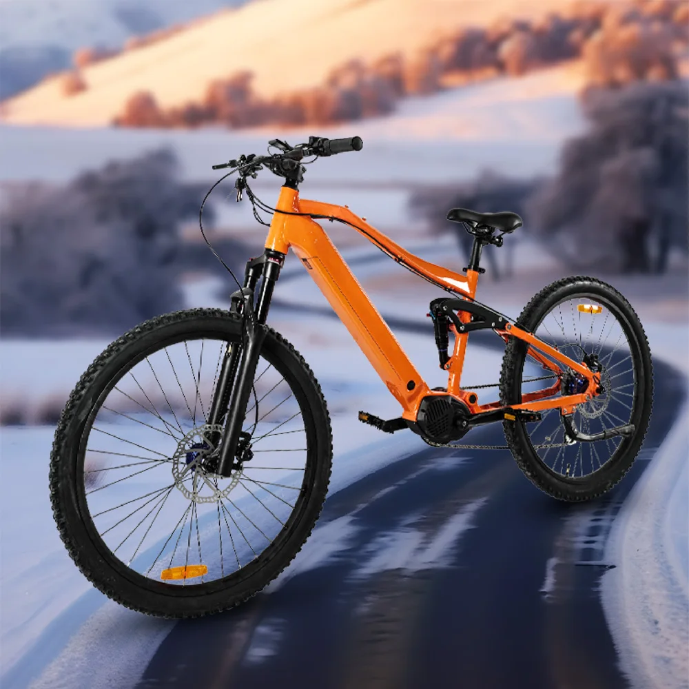 Aimos hot selling Adult Electric City Bike 48V 500W 27.5*2.1 inch Electric Bicycle Full suspension E Bike