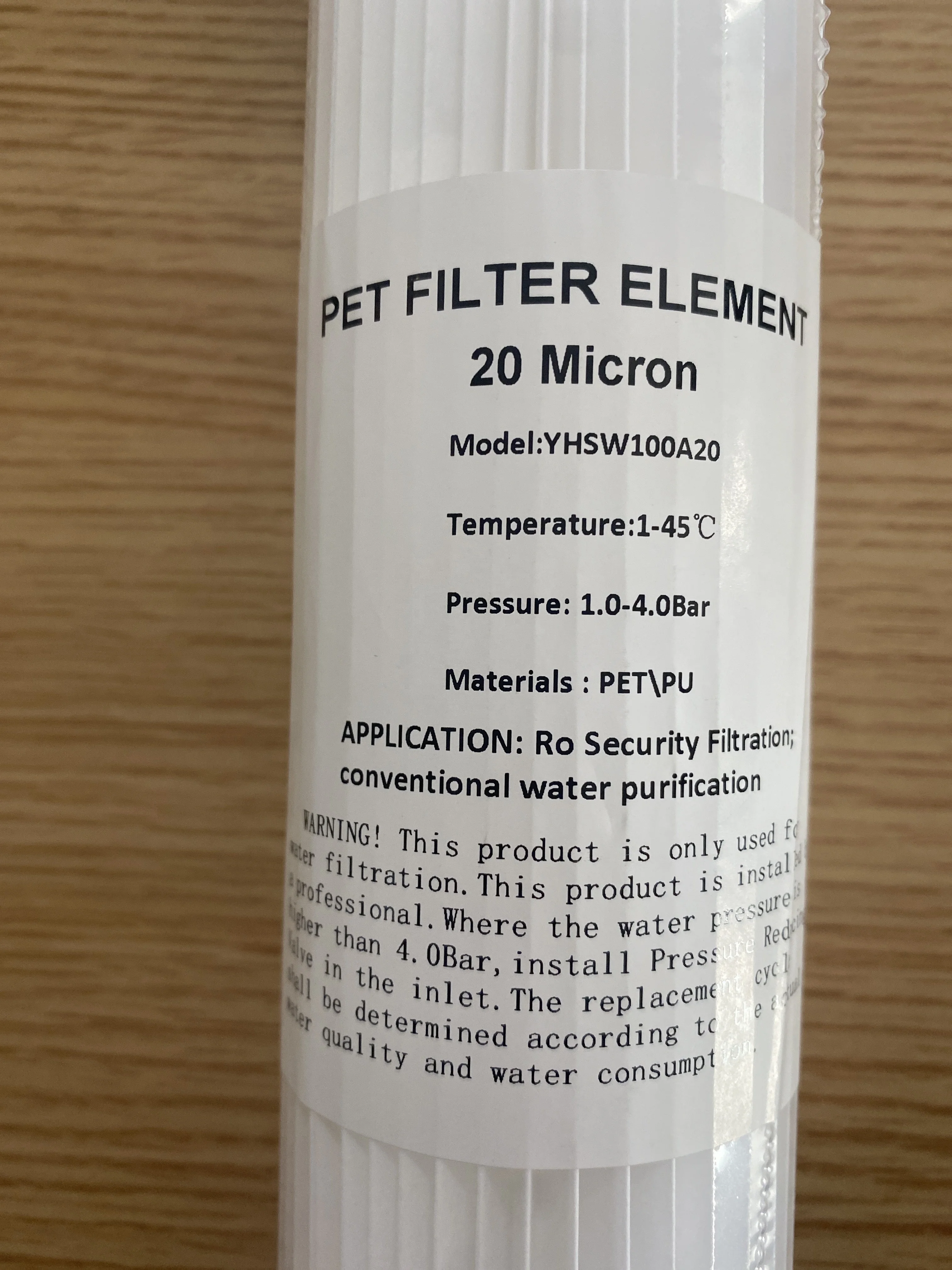 Cold Plunge Manufacturer sediment Water Chiller Filter cartridge 10 inch pleated paper filter cartridge