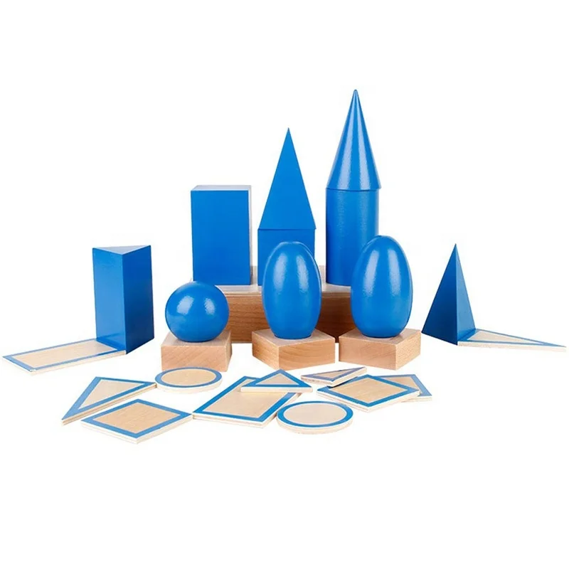 Math Game Mathematical 3d Geometry Stereo Group toddler learning educational toys wooden montessori