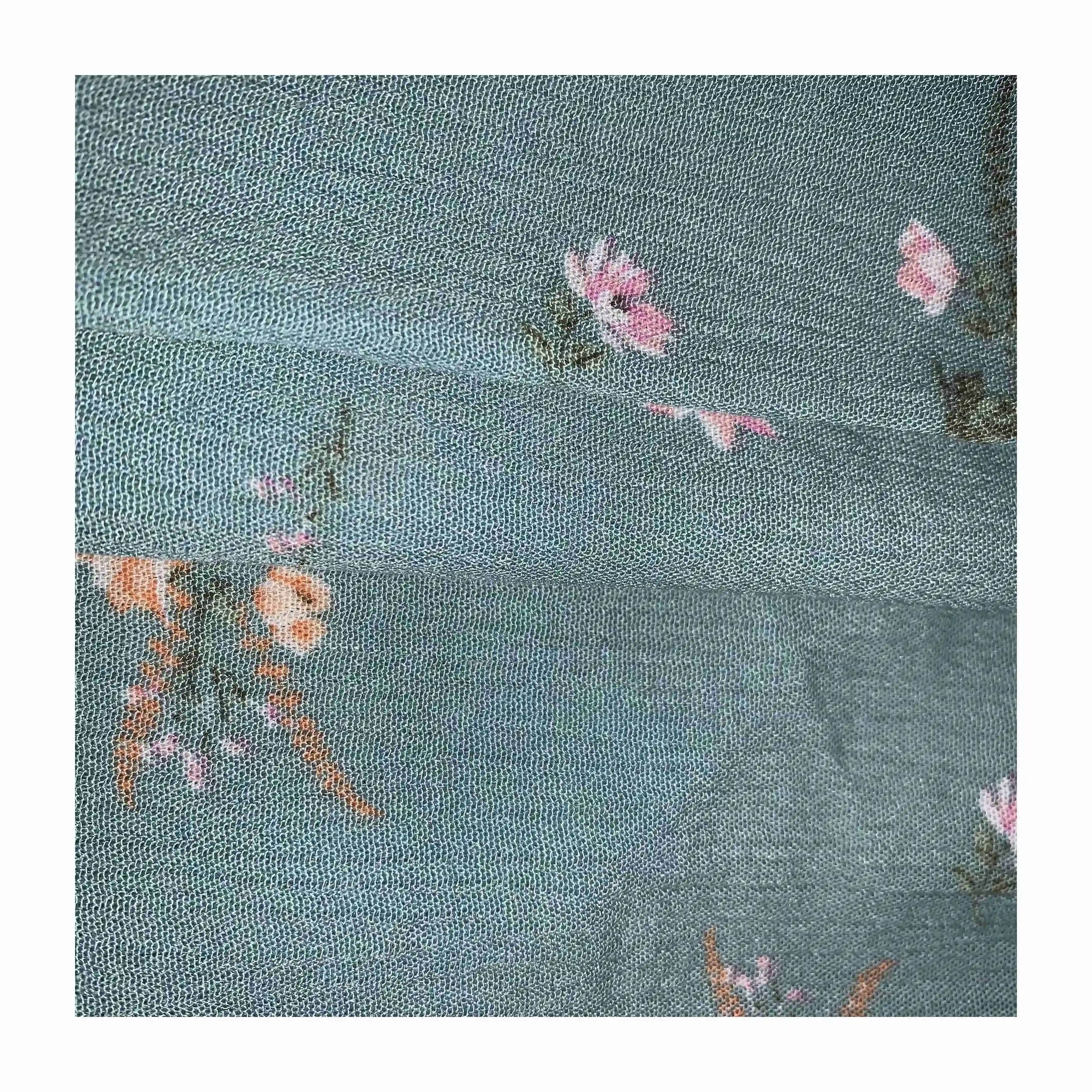 China Promotional Various 100%rayon High Quality Crepe Fabric Printed