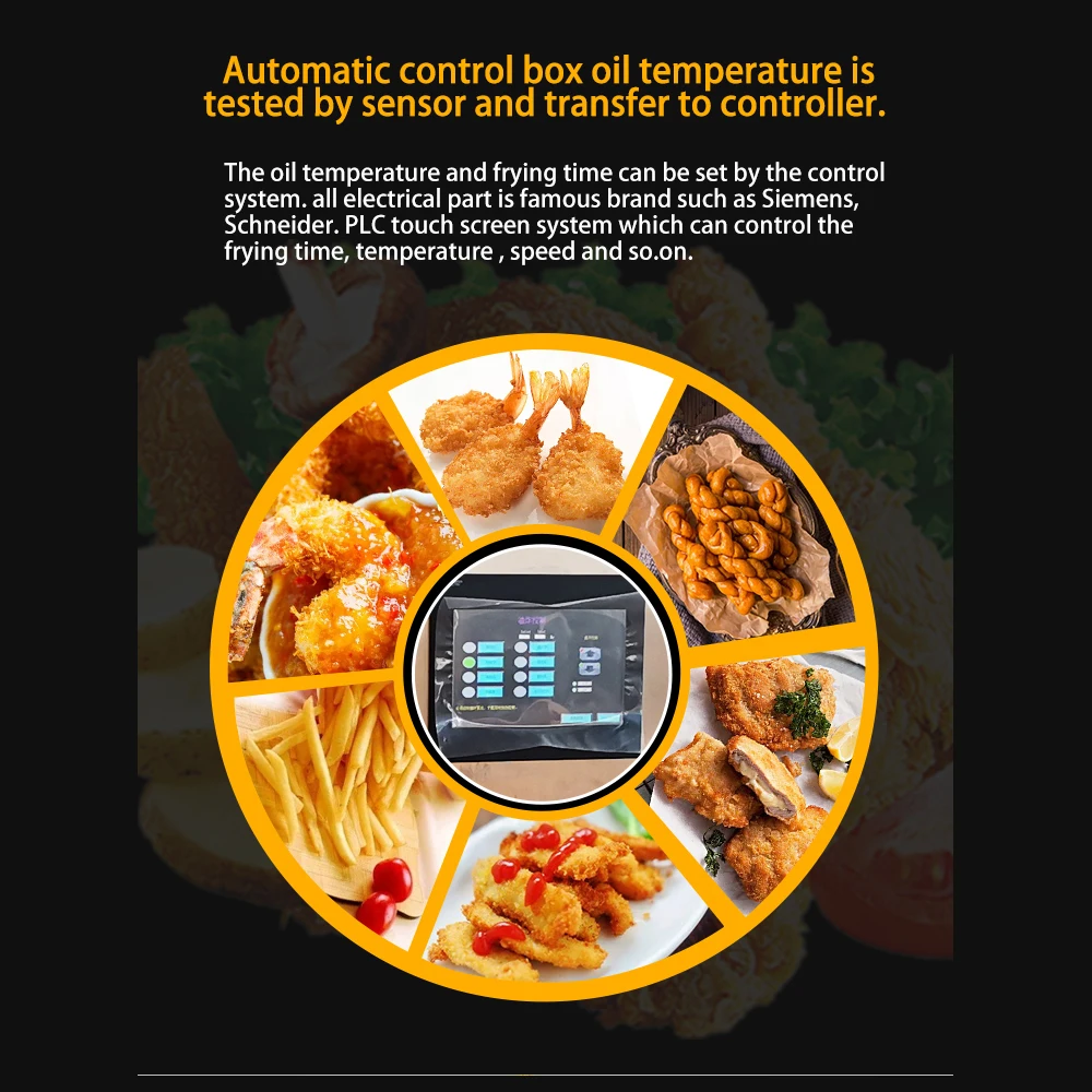 TCA high quality automatic industrial honey bunny donut fish dumpling deep fryer machine gas price