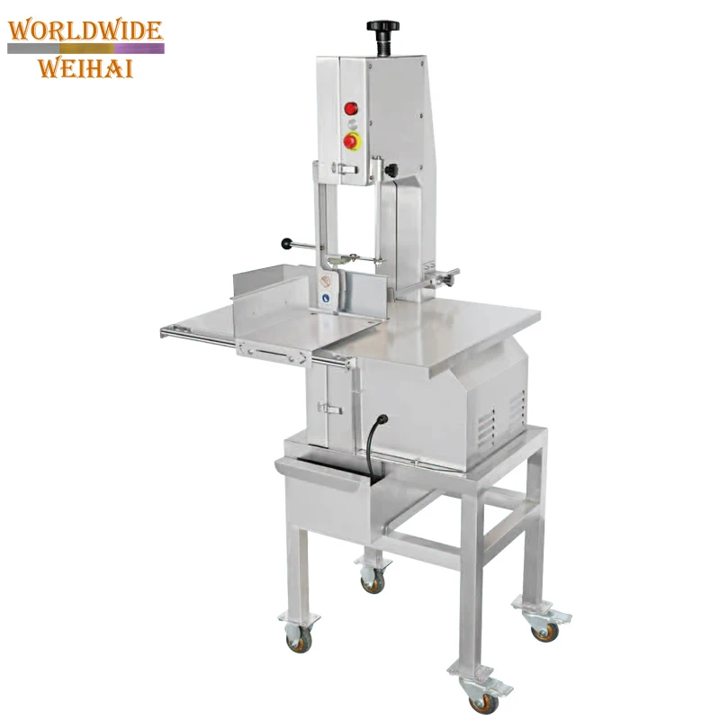 1500W Industrial Stainless Steel Meat Slicer Commercial Kitchen Bone Saw Machine with Wooden Carton New Condition Motor