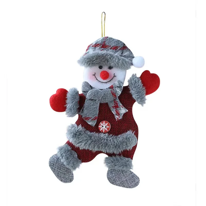 Merry Christmas Ornaments 4pcs Christmas Gift Santa Claus Snowman Tree Toy Doll Hang Decorations for New Year Navidad