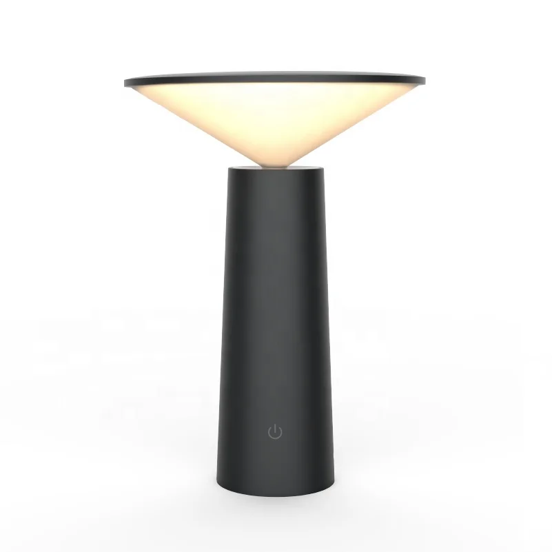 Support simple factory designer white black led touch control table lamp with wireless charger