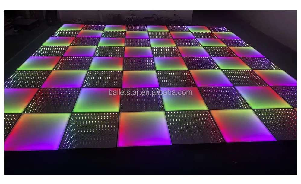 buy disco 3d wedding mirror tempered glass led ballet dance floor for wedding