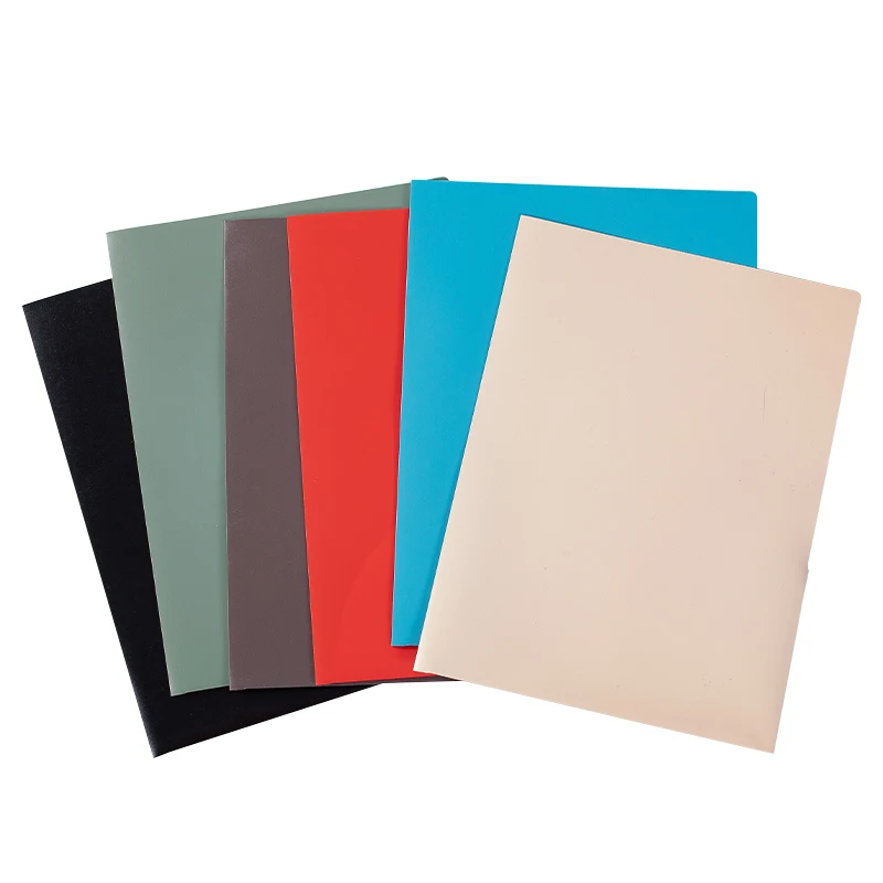 A4 PP Plastic Double Pocket Folder Data File Cover Two Page File Cover Meeting Report Folder Office Supplies