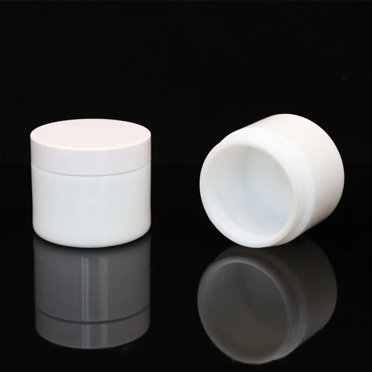 15ml glass white porcelain skincare jar cosmetic cream custom jar in stock with white plastic cap and Gasket