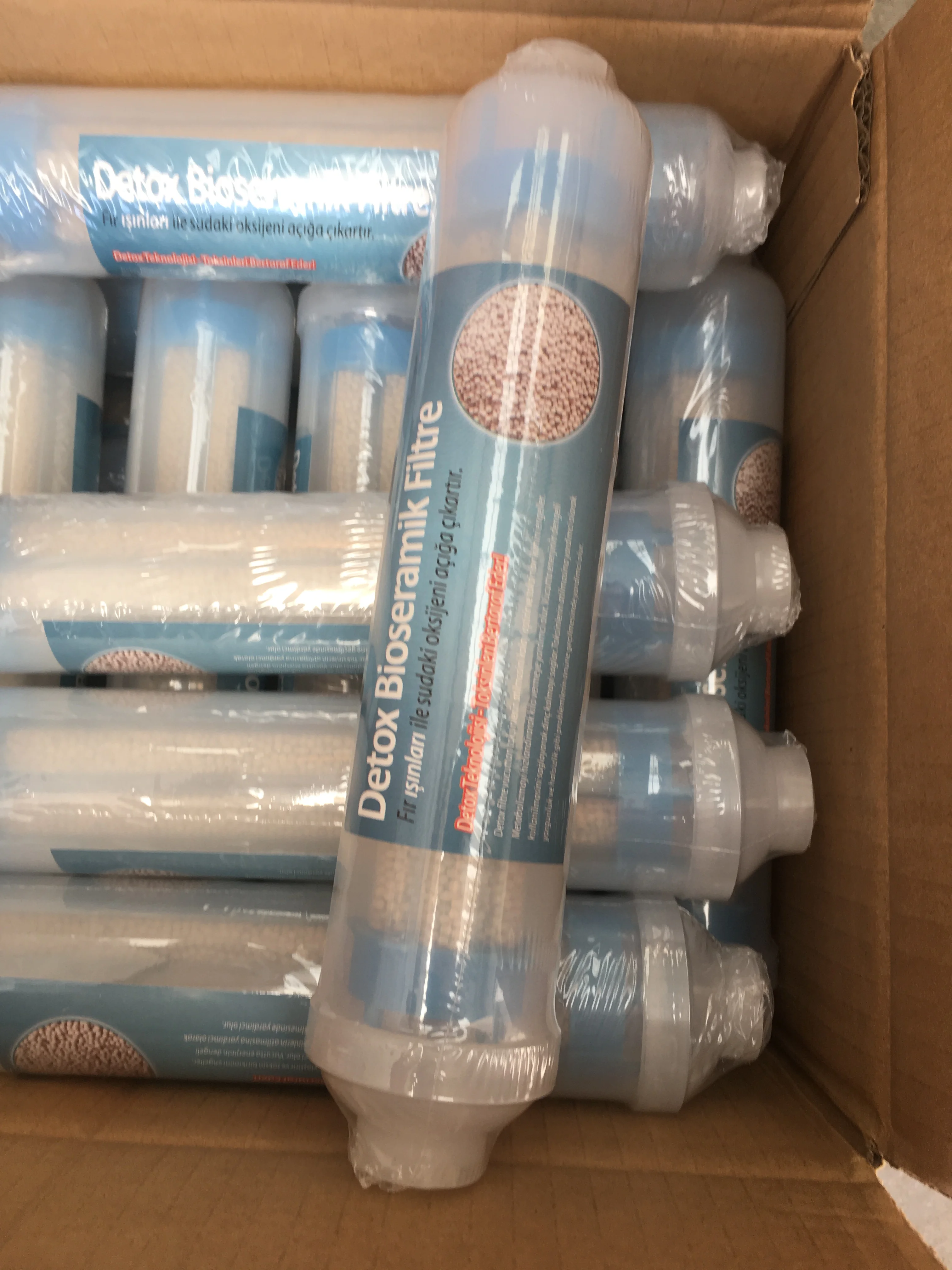 Portable Post Carbon Mineral Tourmaline Far Infrared Ball Ro Water Purifier Filter Cartridge Inline Alkaline T33 Filter