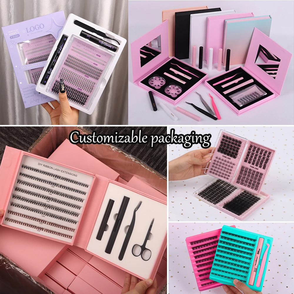 Natural False Eyelashes Individual Lashes Wholesale DIY Eyelash Kit Costume Cluster Lashes