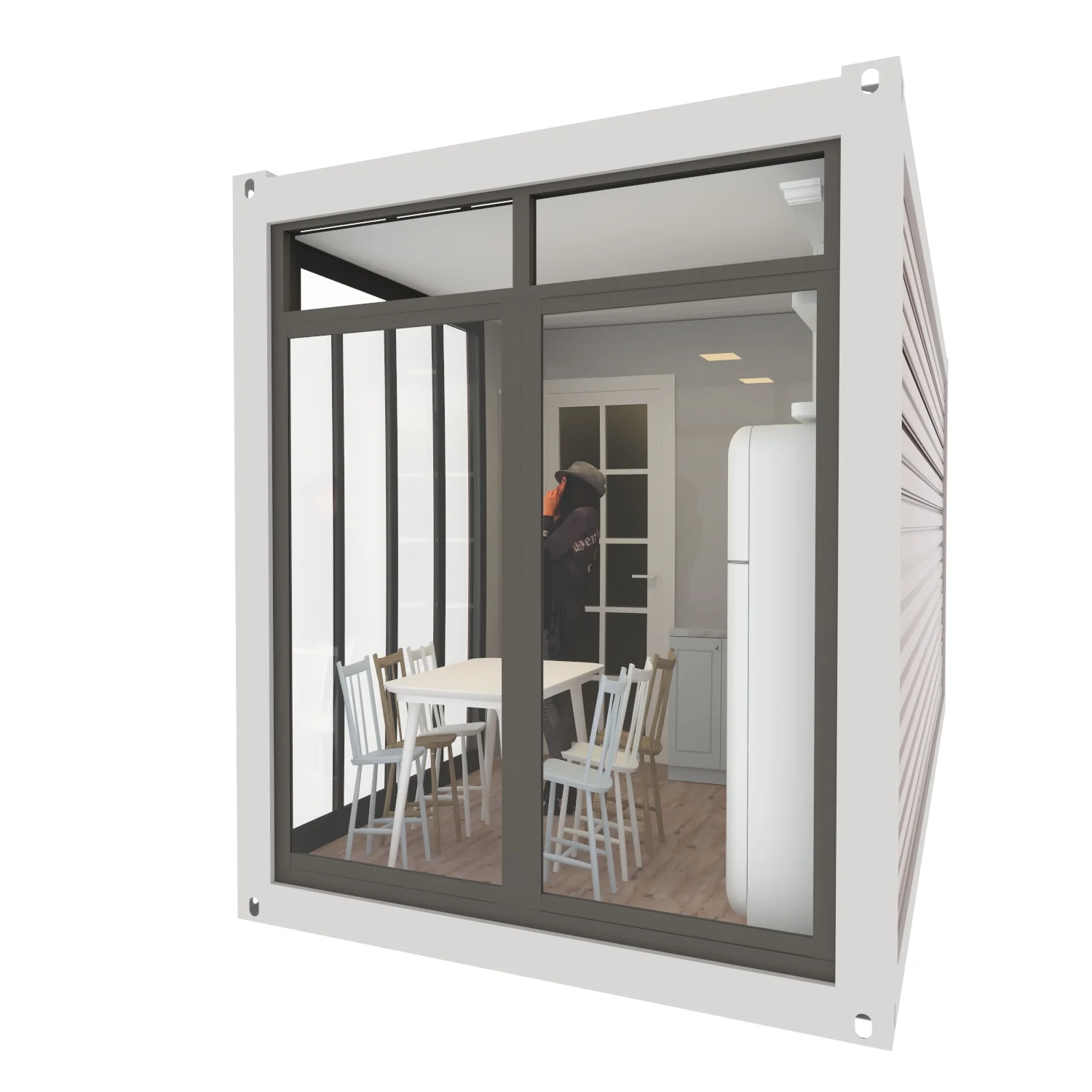 Prefabricated Steel Prefab House Villa Container Houses Modern 3 Years Graphic Design Feilong-2 Carport,hotel ISO 9001:2008 1SET