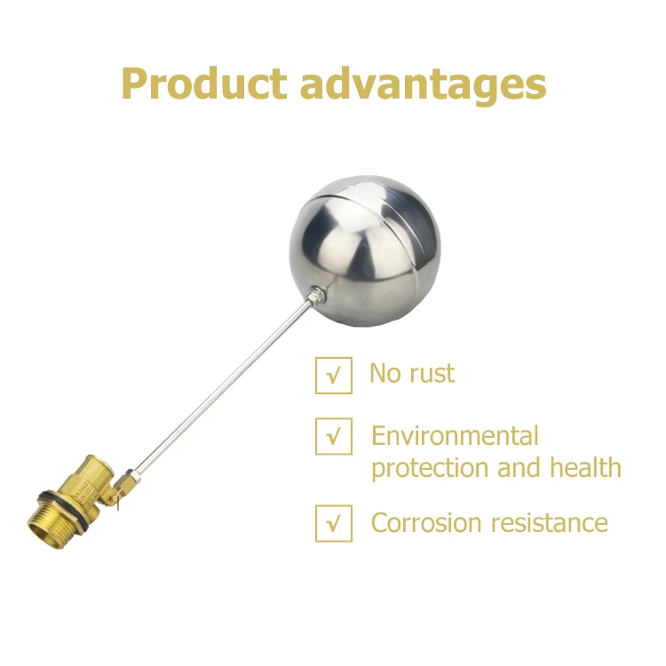 level switches operated threaded connection 15mm water tank floating brass ball valve 1/2