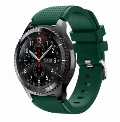 20MM 22MM Sport Watch Strap for Samsung Gear S3, Classic Silicone Watch Band Solid Color Wristband for Samsung Galaxy Watches