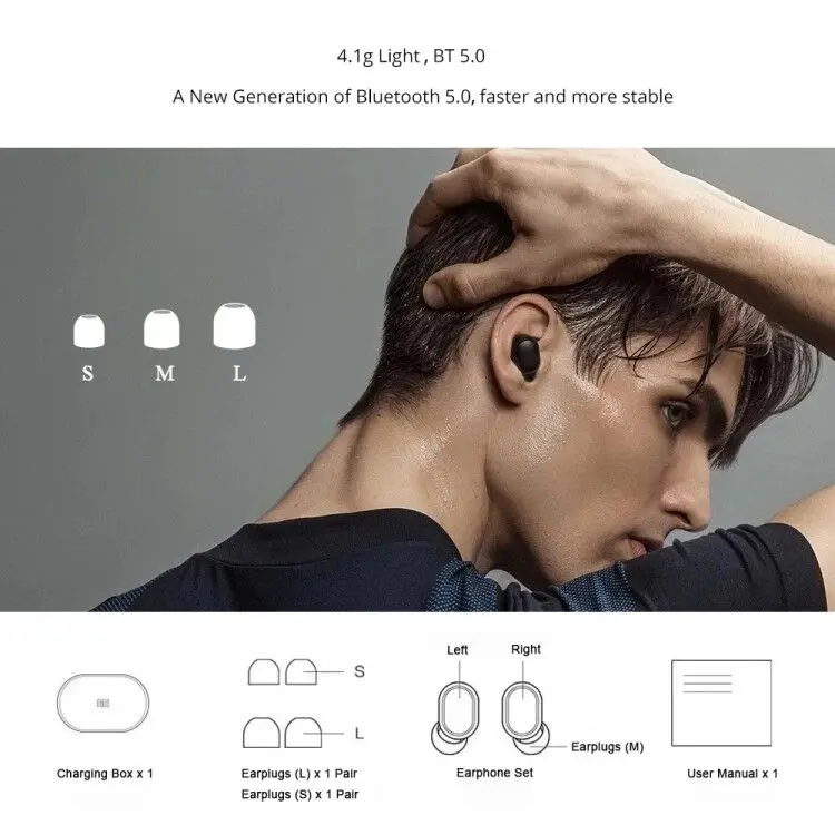Airdots 2 глобальная версия Xiao mi наушники базовые беспроводные Спортивные Bluetooth для Mi Red Наушники