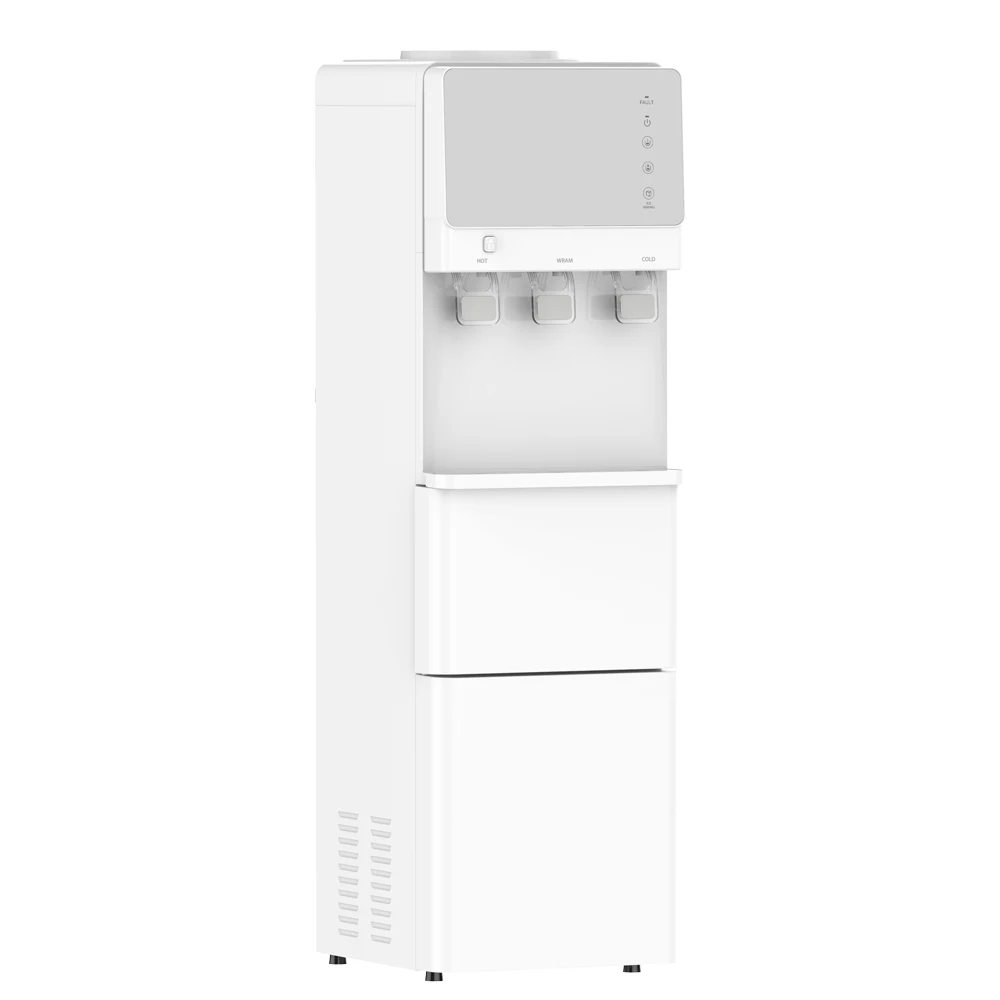 3 in 1 Water Dispenser with build in ice maker 3 Temperature Touching Control Panel 12kg Ice Cube per day Compressor cooling