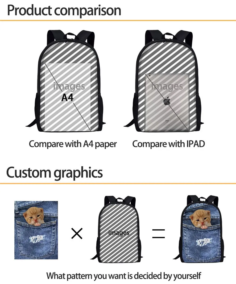 BT Wholesale Print Designer 3Pcs/Set Boys Backpack Kids Bag 3D Basketball Lunch Box School bag