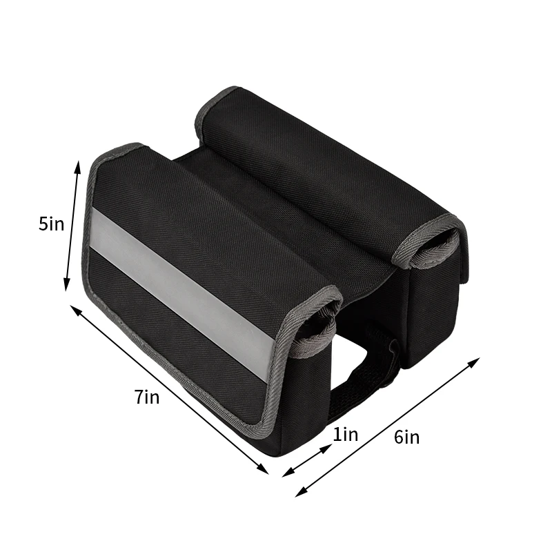 Customized Sport Travel Saddle Frame Tube Double Cycling Shockproof Reflective Bike Bags Bicycle Storage Bag