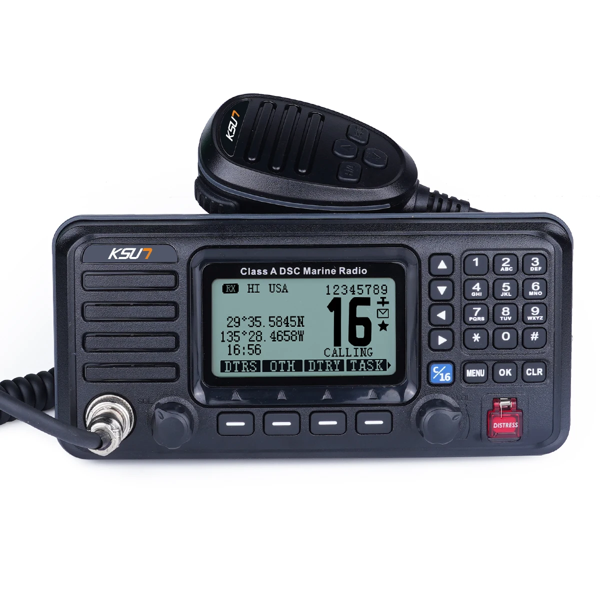 KSUT P510 IPX7 Waterproof VHF Marine Transceiver Built-in Class A DSC GPS GNSS Mobile Two Way Radios 25W Marine Car Radio